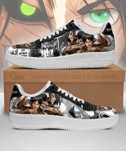 AOT Titan Eren Air Force Sneakers Attack On Titan Anime Manga Shoes - 1 - GearAnime