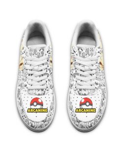 Arcanine Air Force Sneakers Pokemon Shoes Fan Gift Idea PT04 - 2 - GearAnime