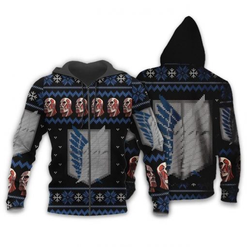 Attack On Titan Shirt Scout Ugly Christmas Sweater Jacket Costume - 2 - GearAnime