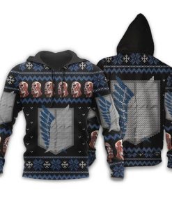 Attack On Titan Shirt Scout Ugly Christmas Sweater Jacket Costume - 3 - GearAnime