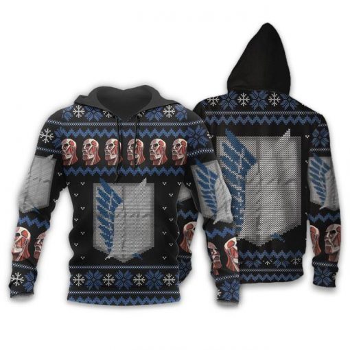 Attack On Titan Shirt Scout Ugly Christmas Sweater Jacket Costume - 3 - GearAnime