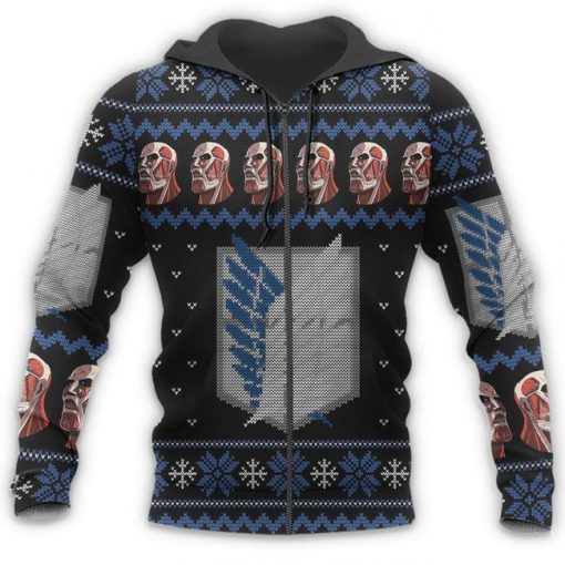 Attack On Titan Shirt Scout Ugly Christmas Sweater Jacket Costume - 7 - GearAnime