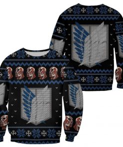 Attack On Titan Shirt Scout Ugly Christmas Sweater Jacket Costume - 1 - GearAnime
