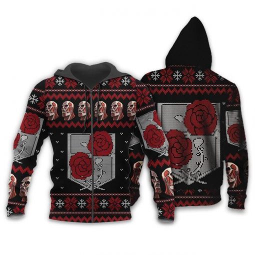 Attack On Titan Ugly Christmas Sweater Garrison Xmas Gift Custom Clothes - 2 - GearAnime