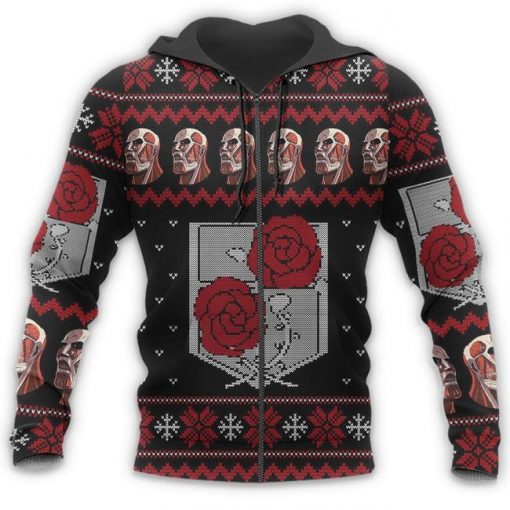 Attack On Titan Ugly Christmas Sweater Garrison Xmas Gift Custom Clothes - 7 - GearAnime