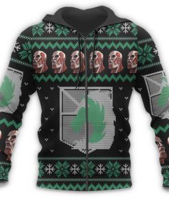 Attack On Titan Ugly Christmas Sweater Military Badged Police Xmas Gift Custom Clothes - 6 - GearAnime