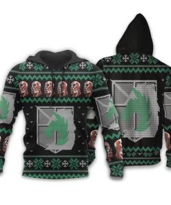 Attack On Titan Ugly Christmas Sweater Military Badged Police Xmas Gift Custom Clothes - 7 - GearAnime