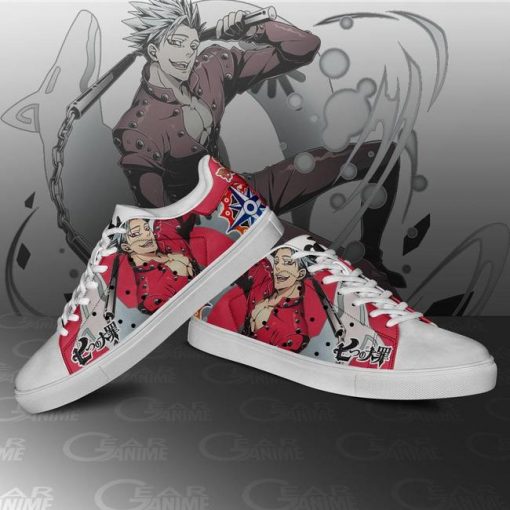 Ban Skate Shoes The Seven Deadly Sins Anime Custom Sneakers PN10 - 3 - GearAnime