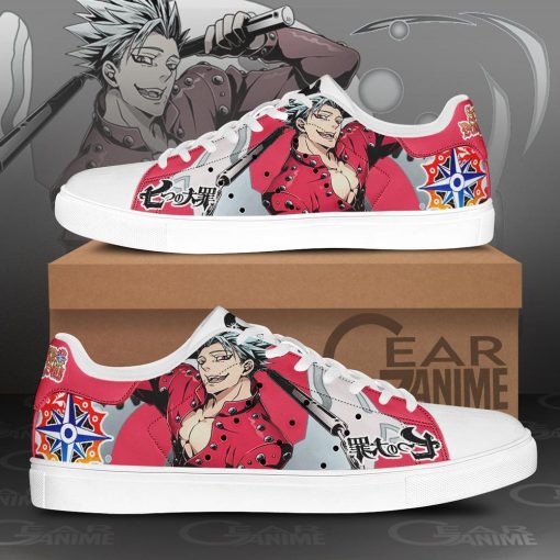 Ban Skate Shoes The Seven Deadly Sins Anime Custom Sneakers PN10 - 1 - GearAnime