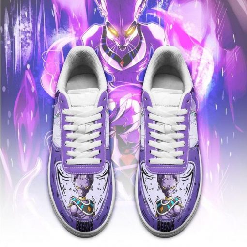 Beerus Air Force Sneakers Custom Dragon Ball Anime Shoes Fan Gift PT05 - 2 - GearAnime