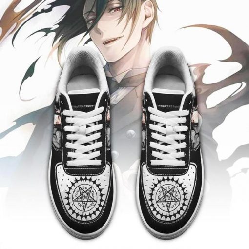 Black Butler Shoes Sebastian Michaelis Air Force Sneakers Anime Shoes - 2 - GearAnime