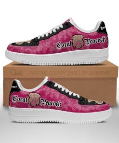Black Clover Shoes Magic Knights Squad Coral Peacock Air Force Sneakers Anime - 1 - GearAnime