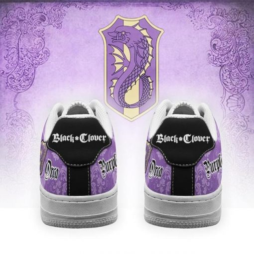 Black Clover Shoes Magic Knights Squad Purple Orca Air Force Sneakers Anime - 3 - GearAnime