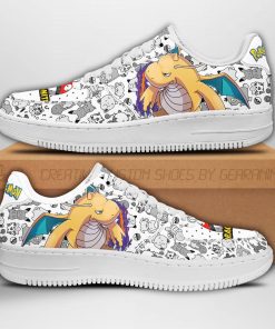 Dragonite Air Force Sneakers Pokemon Shoes Fan Gift Idea PT04 - 1 - GearAnime