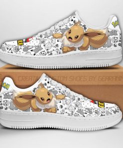 Eevee Air Force Sneakers Pokemon Shoes Fan Gift Idea PT04 - 1 - GearAnime