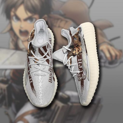 Eren Yeager Yzy Shoes Attack On Titan Custom Anime Sneakers TT10 - 2 - GearAnime