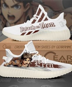 Eren Yeager Yzy Shoes Attack On Titan Custom Anime Sneakers TT10 - 1 - GearAnime
