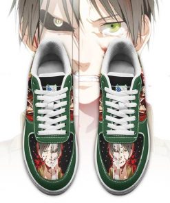 Eren Yeager Attack On Titan Air Force Sneakers AOT Anime Shoes - 2 - GearAnime