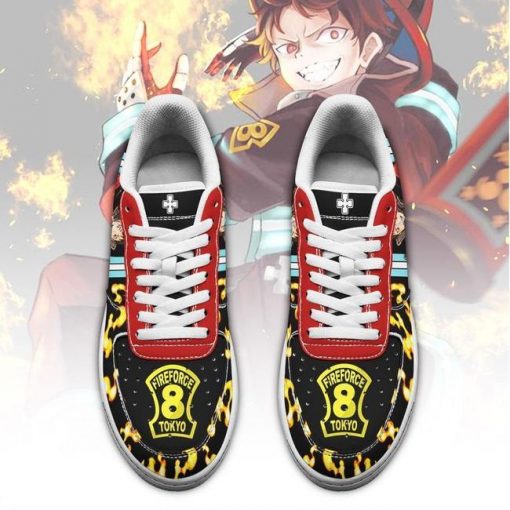 Fire Force Shinra Kusakabe Air Force Sneakers Costume Anime Shoes - 2 - GearAnime