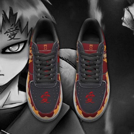 Gaara Air Force Sneakers Naruto Anime Shoes Custom - 2 - GearAnime