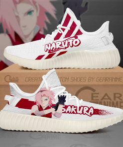Haruno Sakura Yzy Shoes Naruto Custom Anime Sneakers TT10 - 1 - GearAnime