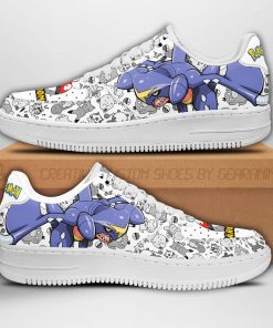 Garchomp Air Force Sneakers Pokemon Shoes Fan Gift Idea PT04 - 1 - GearAnime