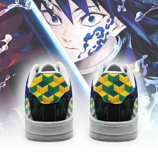 Giyu Air Force Sneakers Custom Demon Slayer Anime Shoes Fan PT05 - 3 - GearAnime