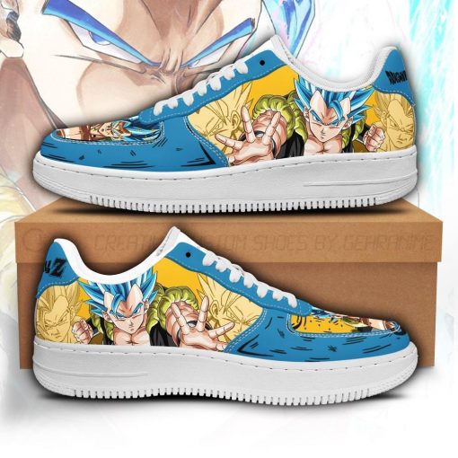 Gogeta Air Force Sneakers Custom Dragon Ball Anime Shoes Fan Gift PT05 - 1 - GearAnime