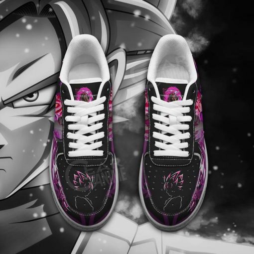 Goku Black Rose Air Force Shoes Dragon Ball Super Anime Custom Shoes - 2 - GearAnime