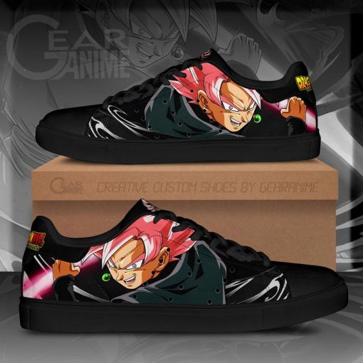 Goku Black Rose Skate Shoes Dragon Ball Anime Custom Shoes PN09 - 1 - GearAnime
