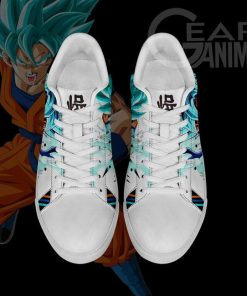 Dragon Ball Z Skate Shoes Custom Goku Super Saiyan Blue PN09 - 2 - GearAnime