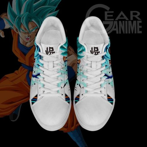 Dragon Ball Z Skate Shoes Custom Goku Super Saiyan Blue PN09 - 2 - GearAnime