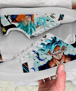Dragon Ball Z Skate Shoes Custom Goku Super Saiyan Blue PN09 - 4 - GearAnime