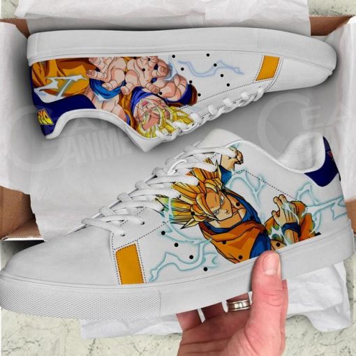 Goku Super Saiyan Skate Shoes Dragon Ball Anime Custom Shoes PN09 - 4 - GearAnime