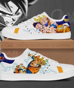 Goku Super Saiyan Skate Shoes Dragon Ball Anime Custom Shoes PN09 - 1 - GearAnime
