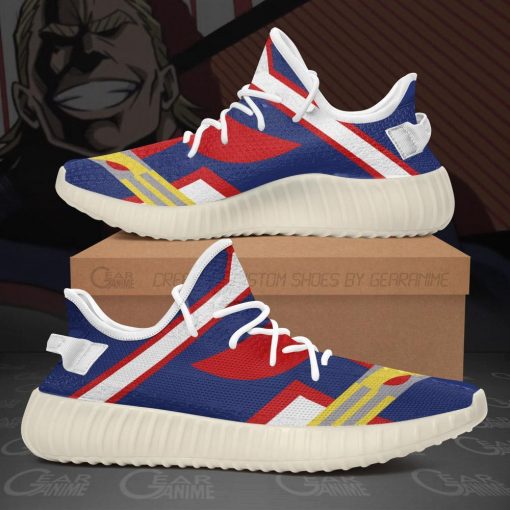 Golden All Might Yzy Shoes Uniform My Hero Academia Sneakers TT10 - 1 - GearAnime