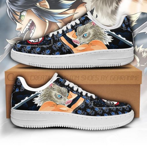 Inosuke Air Force Sneakers Custom Demon Slayer Anime Shoes Fan PT05 - 1 - GearAnime