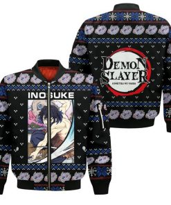 Inosuke Ugly Christmas Sweater Demon Slayer Anime Xmas Gift Custom Clothes - 4 - GearAnime