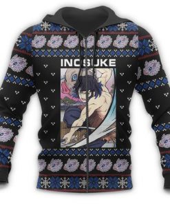 Inosuke Ugly Christmas Sweater Demon Slayer Anime Xmas Gift Custom Clothes - 7 - GearAnime