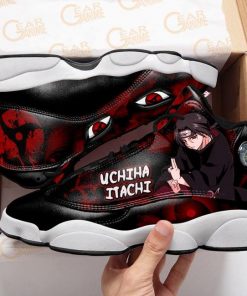 Itachi Jordan 13 Sneakers Sharingan Eyes Naruto Anime Custom Shoes TT09 - 2 - GearAnime