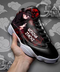 Itachi Jordan 13 Sneakers Sharingan Eyes Naruto Anime Custom Shoes TT09 - 4 - GearAnime
