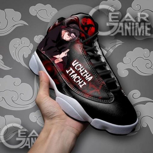 Itachi Jordan 13 Sneakers Sharingan Eyes Naruto Anime Custom Shoes TT09 - 4 - GearAnime