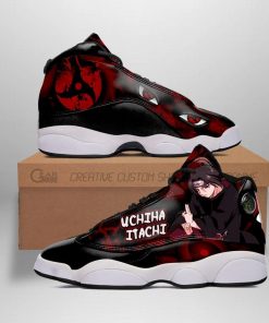 Itachi Jordan 13 Sneakers Sharingan Eyes Naruto Anime Custom Shoes TT09 - 1 - GearAnime