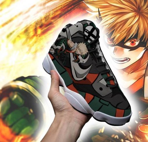 Katsuki Bakugou Jordan 13 Shoes My Hero Academia Anime Sneakers - 4 - GearAnime