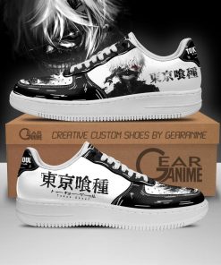 Ken Kaneki Air Force Shoes Tokyo Ghoul Anime Custom Shoes PT10 - 1 - GearAnime