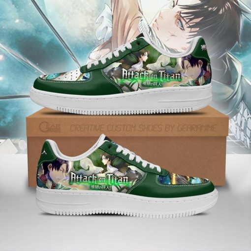 Levi Ackerman Attack On Titan Air Force Sneakers AOT Anime Shoes - 1 - GearAnime