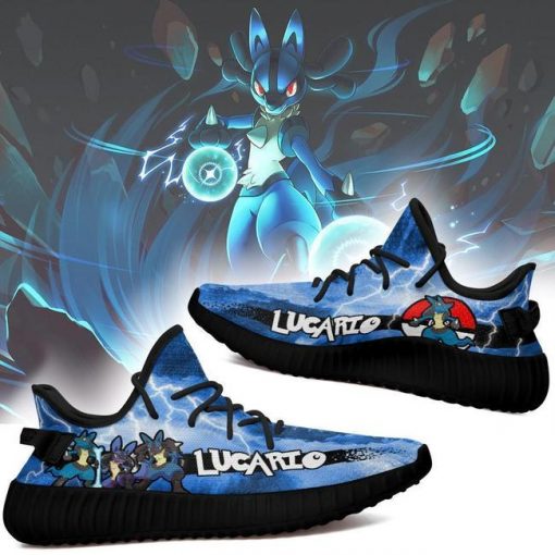 Lucario Yzy Shoes Pokemon Anime Sneakers Fan Gift Idea TT04 - 2 - GearAnime