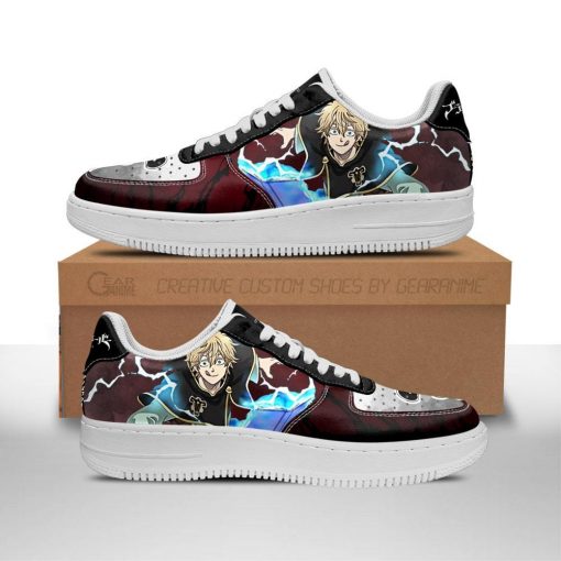 Luck Voltia Air Force Sneakers Black Bull Knight Black Clover Anime Shoes - 1 - GearAnime