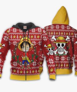 Luffy Ugly Christmas Sweater One Piece Anime Xmas Shirt VA10 - 2 - GearAnime