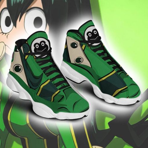 MHA Froppy Jordan 13 Shoes My Hero Academia Anime Sneakers - 3 - GearAnime